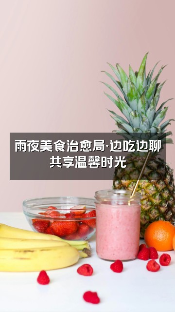 抖音小楼听雨（雨声助眠实景真人直播）视频封面：雨夜美食治愈局·边吃边聊共享温馨时光